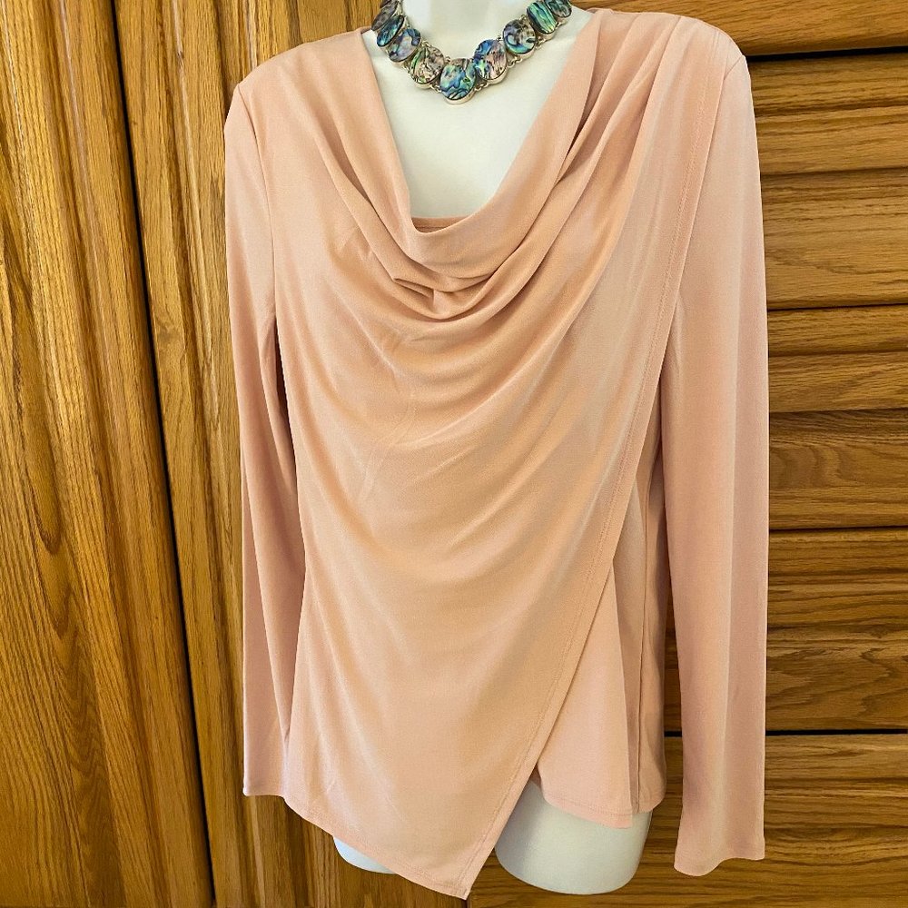 Jones NY Peach Wrap Blouse